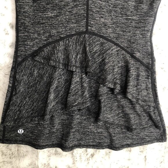 Lululemon Women's Hustle Tank Back Ruffle Gray 4 - Picture 8 of 12